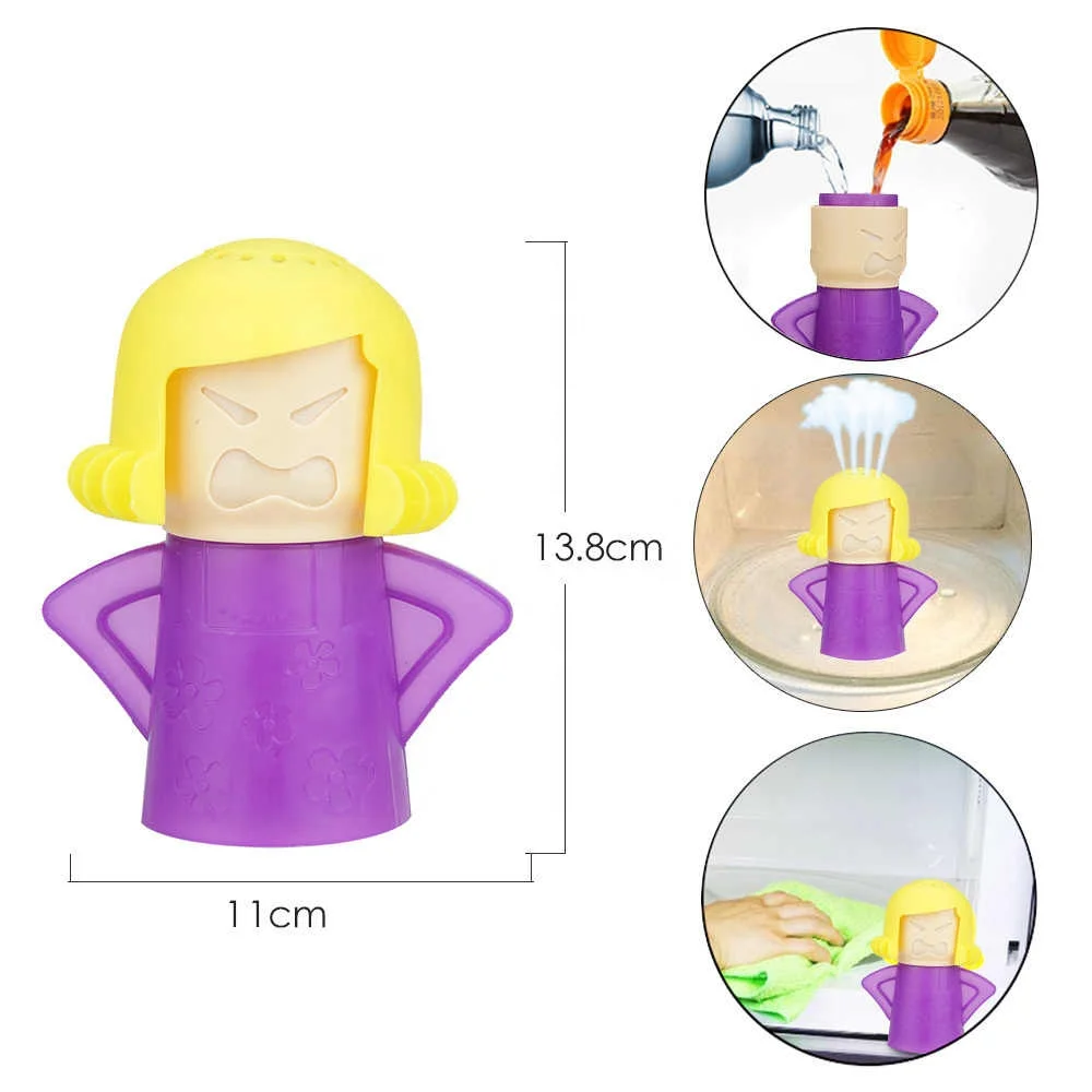 Creative Angry Mama Microwave Cleaner Easily Cleans Microwave Oven Steam  Cleaner Appliances for The Kitchen Refrigerator Tool