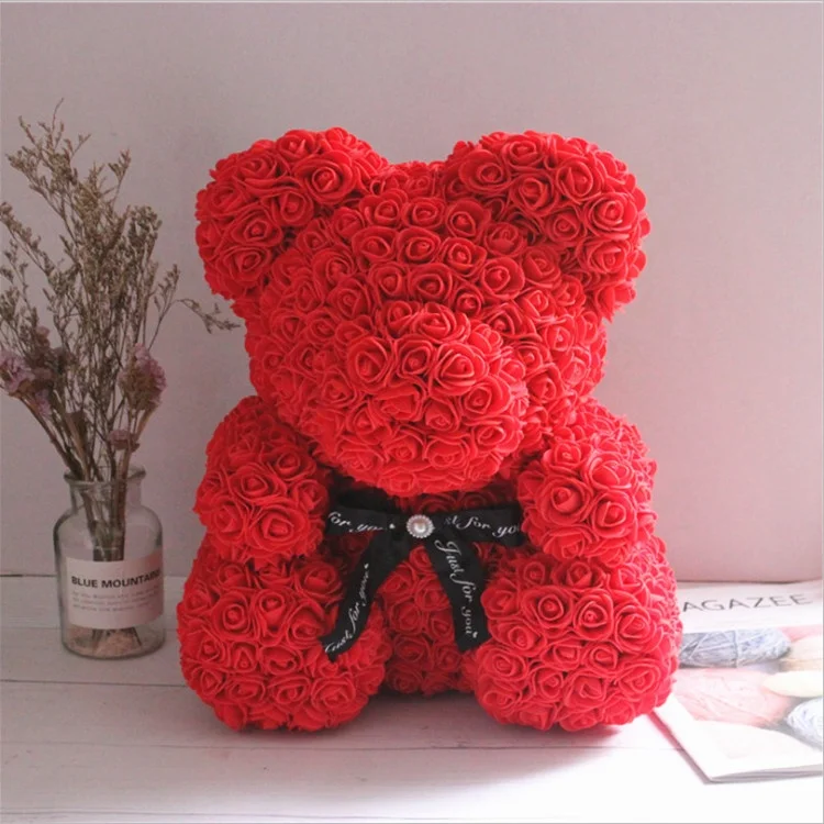 big flower teddy bear