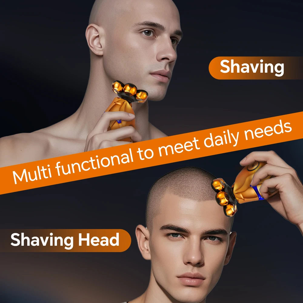 Rechargeable Seven Blade Electric Shaver Set USB Powered Bald Hair Clipper Razor Trimmer for Beards for Household and RV Use supplier