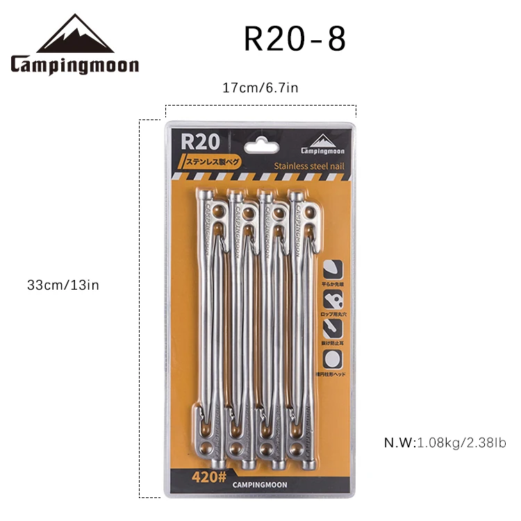 Description Picture 3 of itemHigh strength Camping Accessories Kits Outdoor Tent Nails Stainless Steel Outdoor Camping Hiking Tent Peg