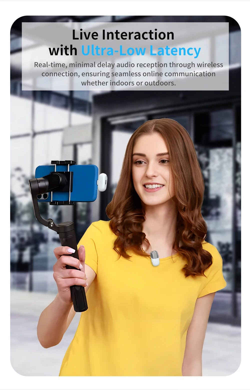 1 Drag 2 Noise Cancelling Wireless Lavalier Microphone Portable 2.4g