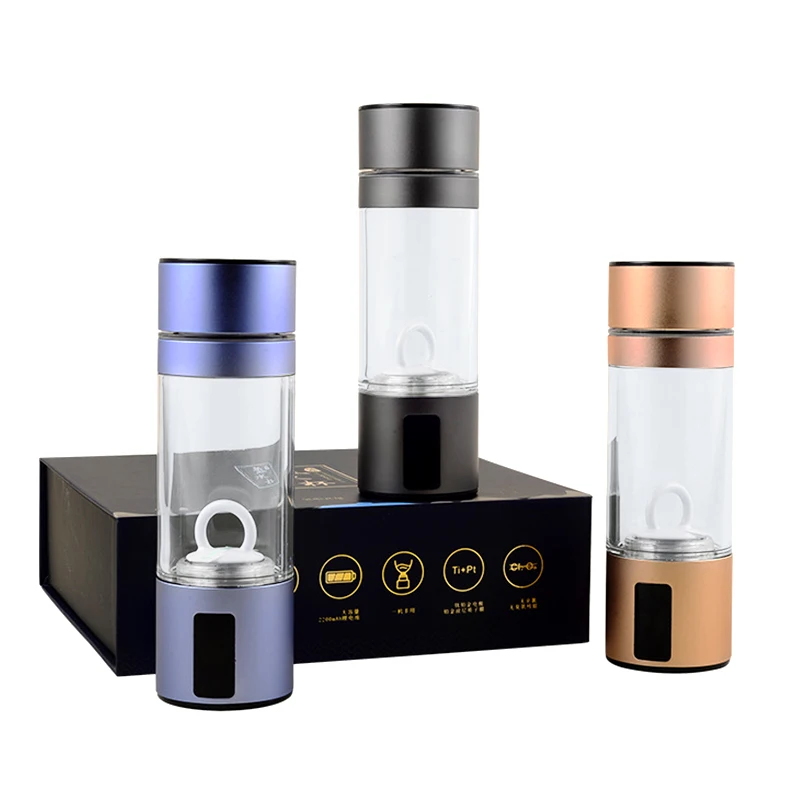 New Electrolyzed Water Cup Smart Portable Hydrogen Production Bottle 5000ppb Hydrogen-Rich Water Cup with Touch Screen