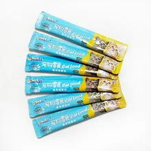 Delicious Wet Pet Food Cat Treat Snacks Multiple Flavors Nutrition Strips for Cats Vitamin Chicken/belt Fish Chicken Meat