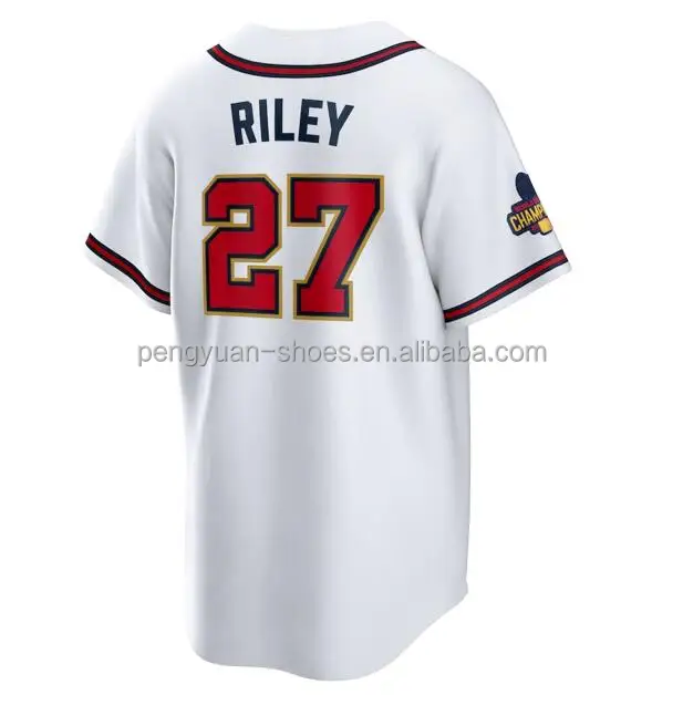 Atlanta Braves #7 Swanson Baseball Jersey shirt- new, jersey baseball, white