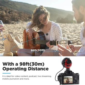 BOYA BY-MM1W Wireless Microphone for iPhone Android Smartphone DSLR Cameras Recording on Camera Mic detail image