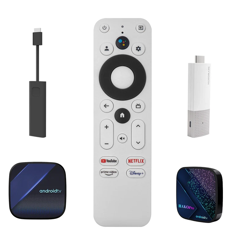New Voice Remote Control Compatible for Google TV Set-top Box H96 Max HAKOPRO Android MECOOL SKYWORTH Google Certified TV Stick