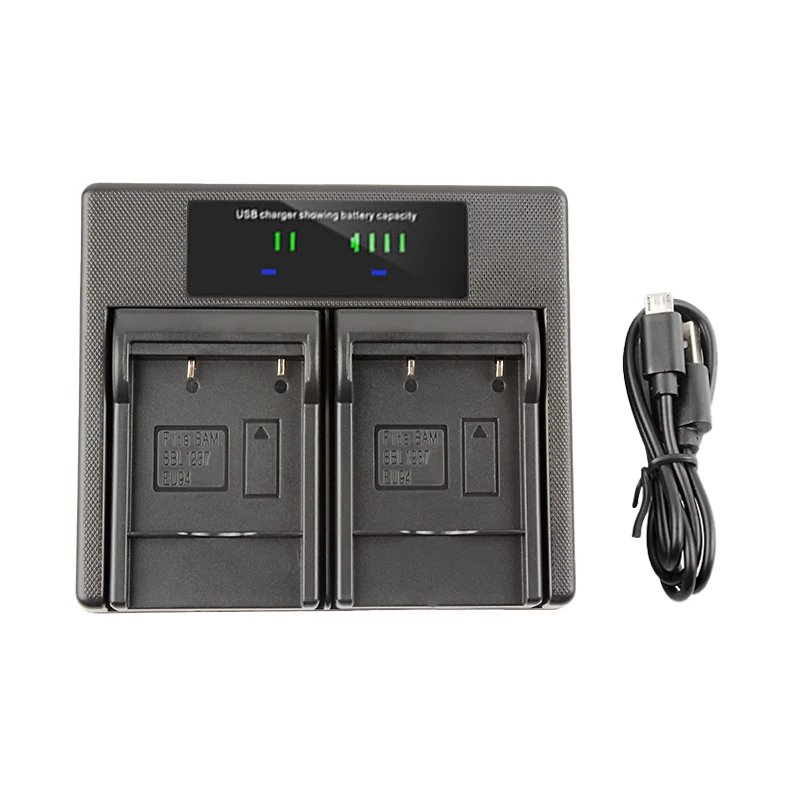 RingTeam SBL-1237 Dual Charger with LCD Light SBL1237 Battery Charger for Samsung L55 L55W L85 L85W BP-31 DP1S DP1X DP2 Cameras