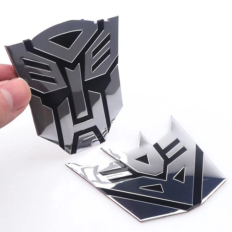 Solar Powered LED 3D Transformers Emblem Badge | Flashing Car Decal Sticker | Auto LED Light Emblem For Car Or Motorcycle