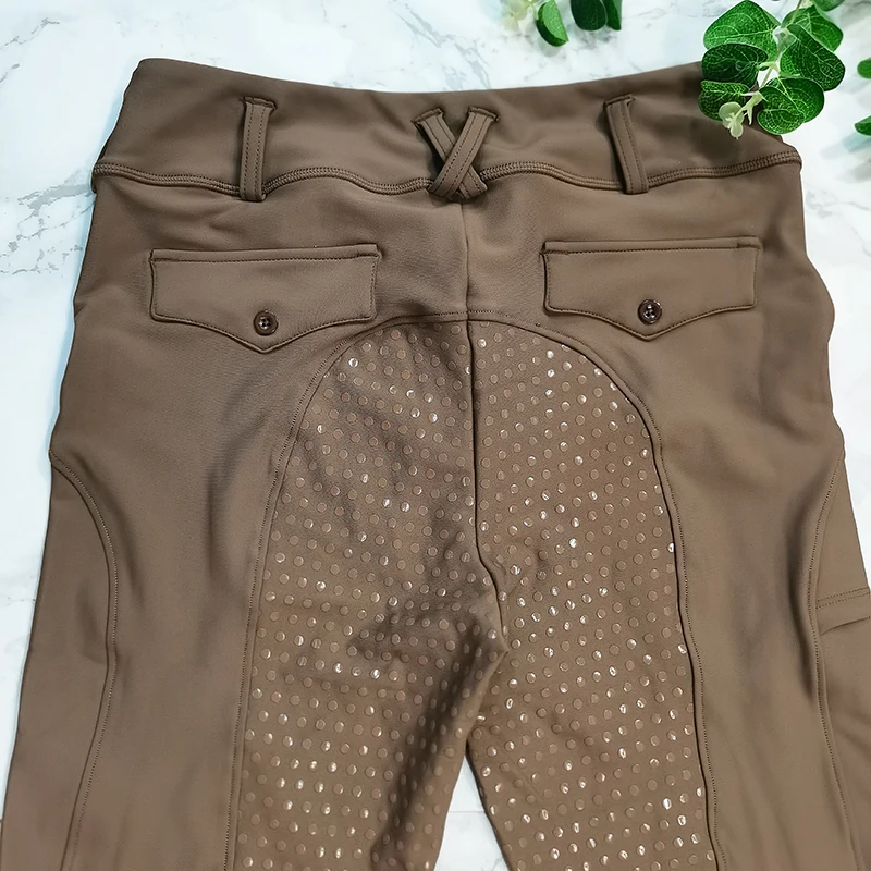 New Arrival Silicone Printing Equestrian Pant Stretchable Women's Horse Riding Leggings Breeches Equestrian Apparel
