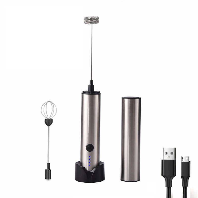 Electric Handheld Hand Automatic Drink Mini Manual Milk Frother Foamer Machine Usb Rechargeable Foam Maker