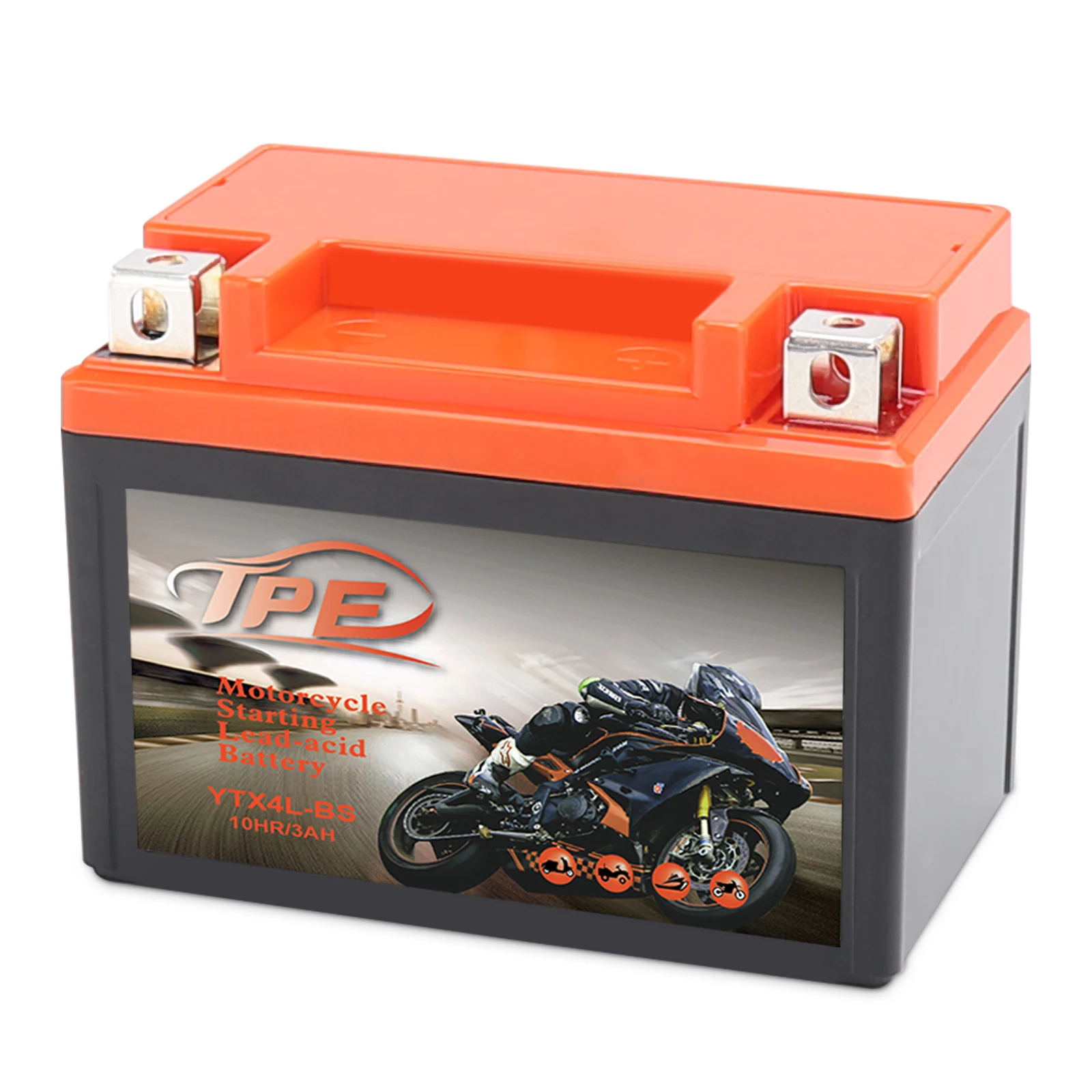 batería de motocicleta de ácido de plomo de 12 V, batería YTX4L-BS, mantenedor para motocicletas, bicicletas eléctricas, scooters y vehículos de alto rendimiento