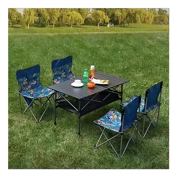 Multifunctional Portable Fishing Mountain Bistro Patio Traveling Outdoor Alloy Folding Camping Aluminium Picnic Table