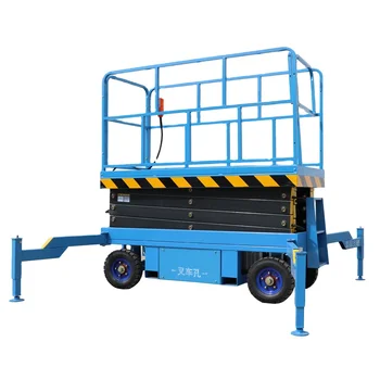 Hot Sale CE Approved Factory Supply SJY 1.0t 4m Indoor Foldable Lift Platform Electric Lifting Scaffolding  Mobile