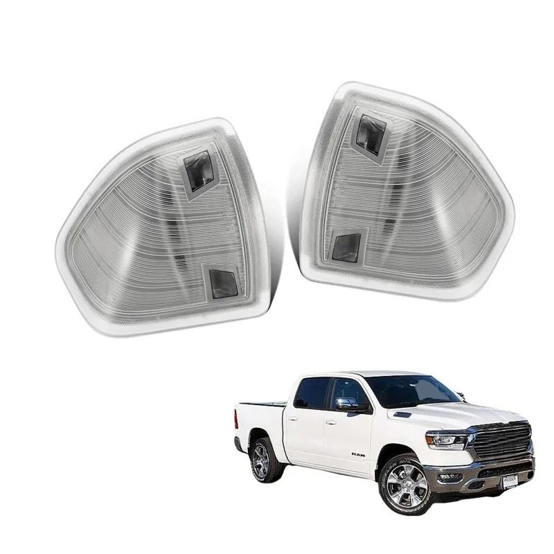 New Set 2 Tow Mirror Turn Signal Clear Driver Side Left & Right for Dodge Ram Pickup Truck 2011-2017 Tunning