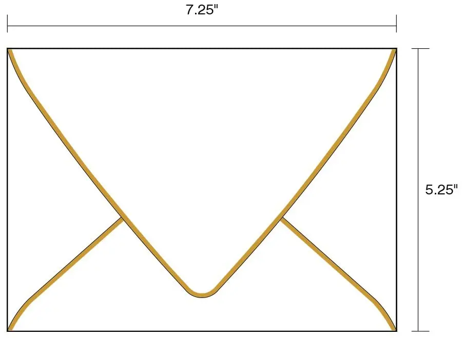Оптовая продажа розовых конвертов A7 5x7-V конверт с золотой каймой для карт 5x7 и идеально подходит свадеб приглашений