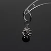 E008-Black1 (One there are ear holes earring)