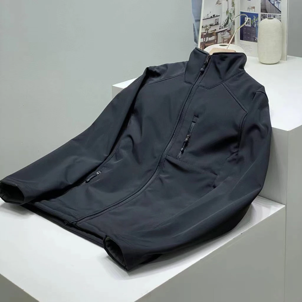 Stock Men Winter Waterproof Softshell Breathable Membrane 3Layers Bonded Fleece Windbreaker Outdoor Autumn Coat Jacket_voghion.com