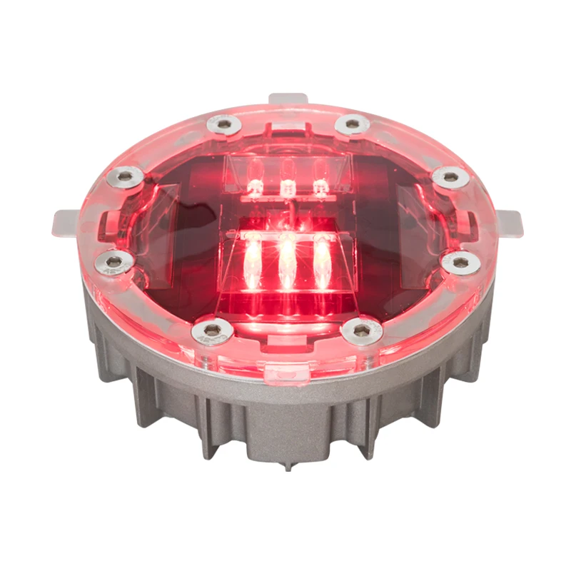 Factory Selling Solar Power amber Warning Light/Traffic Yellow Flashing Light/Solar Driveway Marker Light