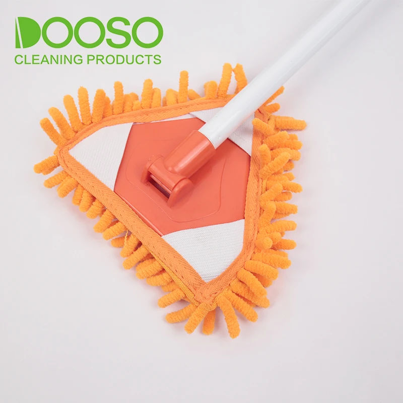 Magic Triangle Wall Cleaning Mop with Long Handle Chenille Dust Mop Ceiling Mop Adjustable