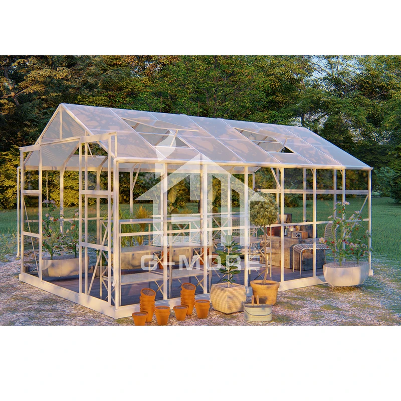 High Quality Greenhouses 4 Seasons Aluminium 6mm Polycarbonate Hobby ...