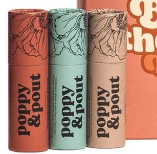 Low Price CMYK 4 Color Offset Printing Deodorant Stick Container Push up 2.5oz Kraft Paper Tube Packaging for Lip Balm