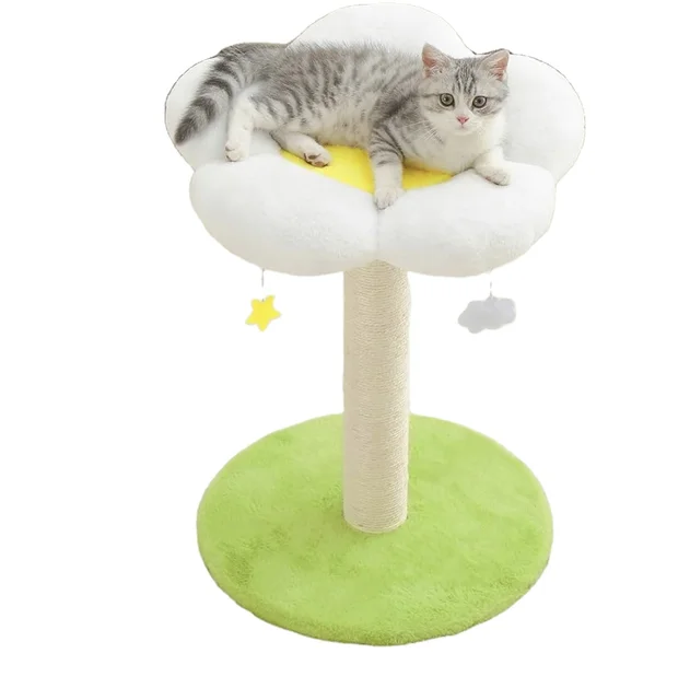 Best Price Cute Design Soft and Comfortable Joyful 2 in 1 Bed &Scratch Small Cat Tree Tower for Cats
