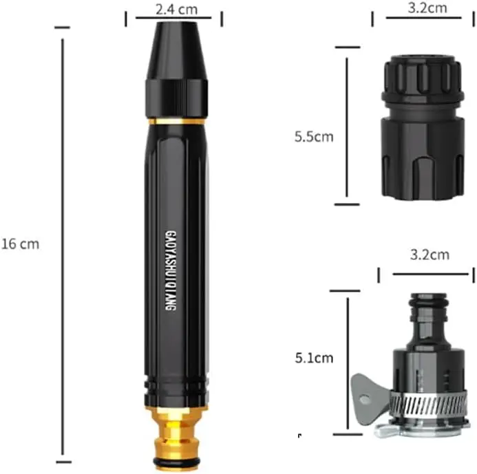 Pistola Acqua Ad Alta Pressione per Giardino - Kit Completo con Tubo, Ugello Spruzzatore Multifunzione, Schiuma e Strumento di Pulizia Professionale