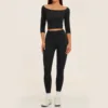 Negro, manga 3/4 + leggings