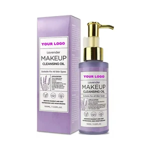 Nighttime Skincare Calming Lavender & Squalane Cleansing Oil Soothing Fragrance-Free Makeup Remover for Dry Skin