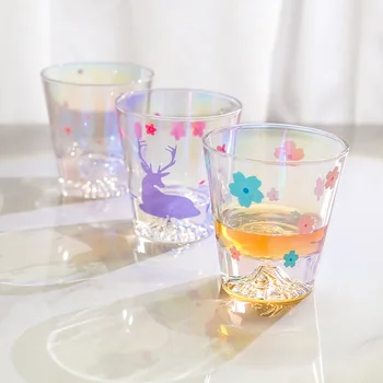 Japanese Style Snow Mountain Iceberg Whiskey Glass Thickened Cup Glass Water Cup Custom Logo