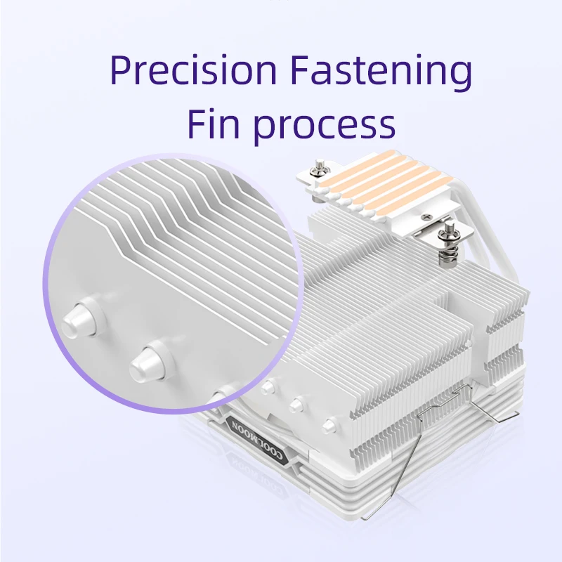 COOLMOON High Performance CPU Cooling T600 ARGB LED PWM 4PIN CPU Radiator LGA 1700 2011 AM4 AM5 Computer CPU Fan Cooler