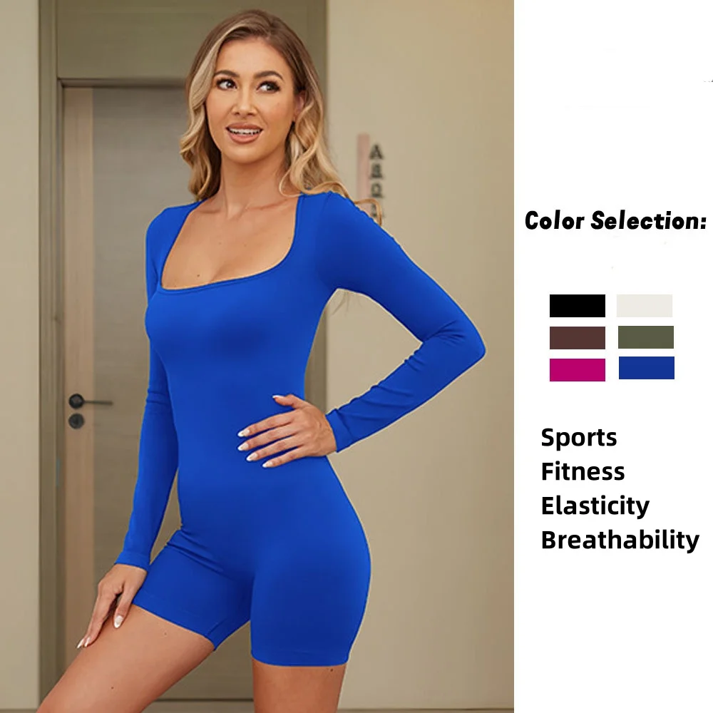 wholesale custom Women's Seamless Yoga Bodysuit One Piece Jumpsuits shapewear Fitness Shorts Sports Fitness Wear factory