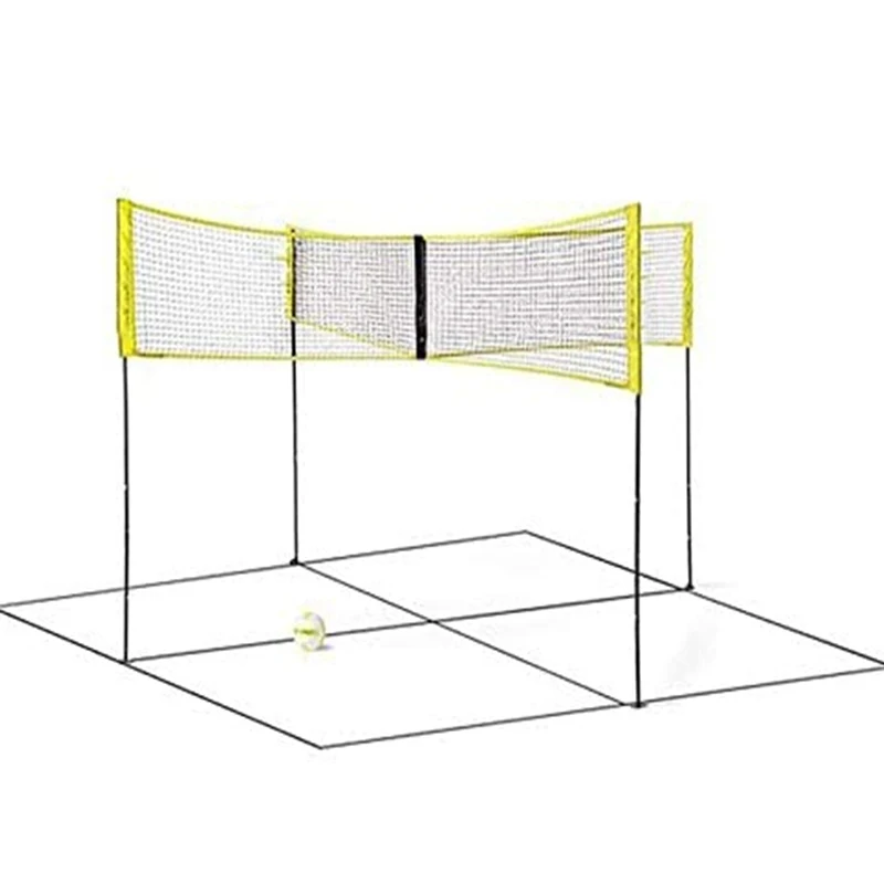 Портативный крест 4 способ волейбол тренировочная сеть для пляжного зонтика сада Двор Campus Party