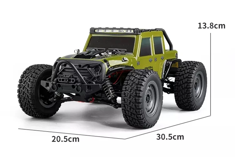 1/16 Gantry Off-Road Remote Control Truck, 2.4G 4WD with Lights, 4