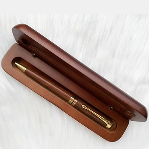 Hot Selling Luxury Business Gift Rosewood Ball Pen with Custom logo Promotion Rosewood Ballpoint Pen Set with Mini Box