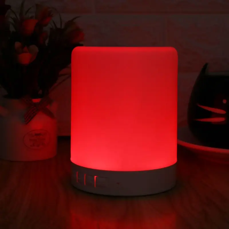 Colorful LED Light Touch Speaker Smart Portable Wireless Bt Speaker 7 Adjustable Different Color Night Light
