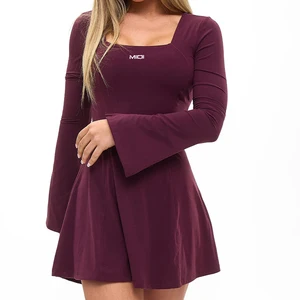 Custom Breathable Longsleeve Gym Golf Dress Fitness Tennis Clothes Women's Tennis Dress Workout Tennis Wear