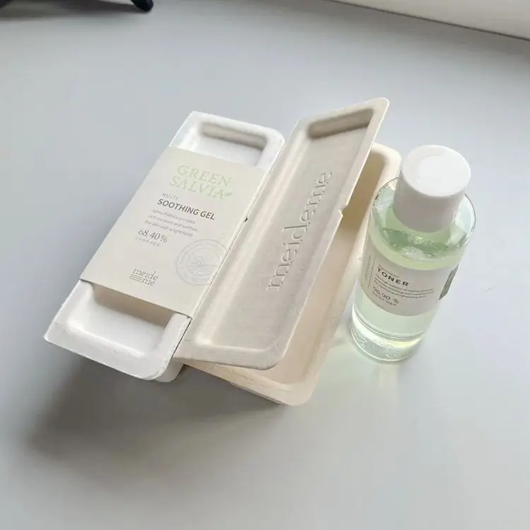 Molded Paper Pulp Packaging Box - Eco-Friendly Cosmetic Packaging
