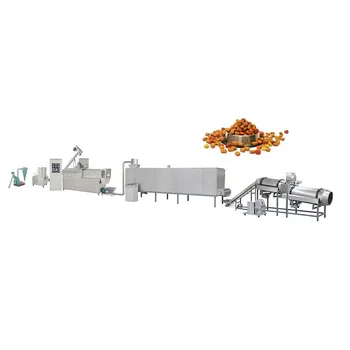Double-screw Puffed Dry Vegan Pet Food Animal Feed Dog and Cat Treat Full Production Line Machines Grinder Extruder Dryer for Sa