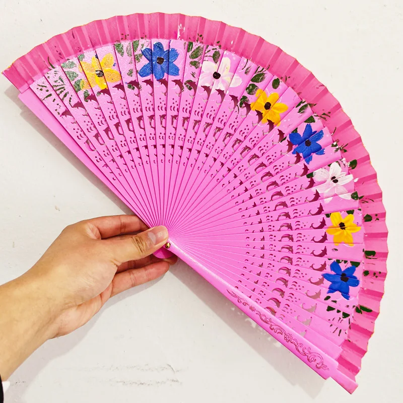 2025 New Arrival Customized Printing Bamboo Hand Fan with Pantone Color and Multiple Sizes for OEM Service