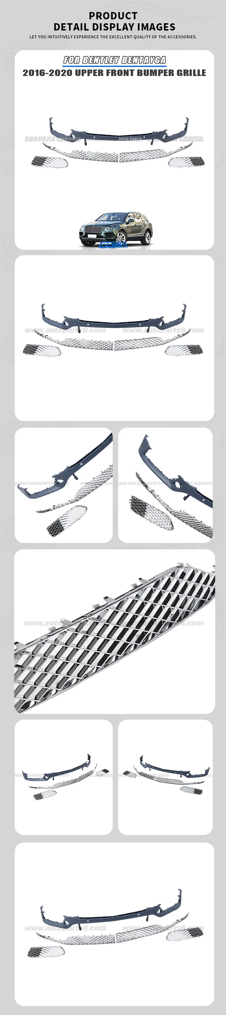 auto body parts upper front bumpe grille for bentley bentayga 2016 2020 -3