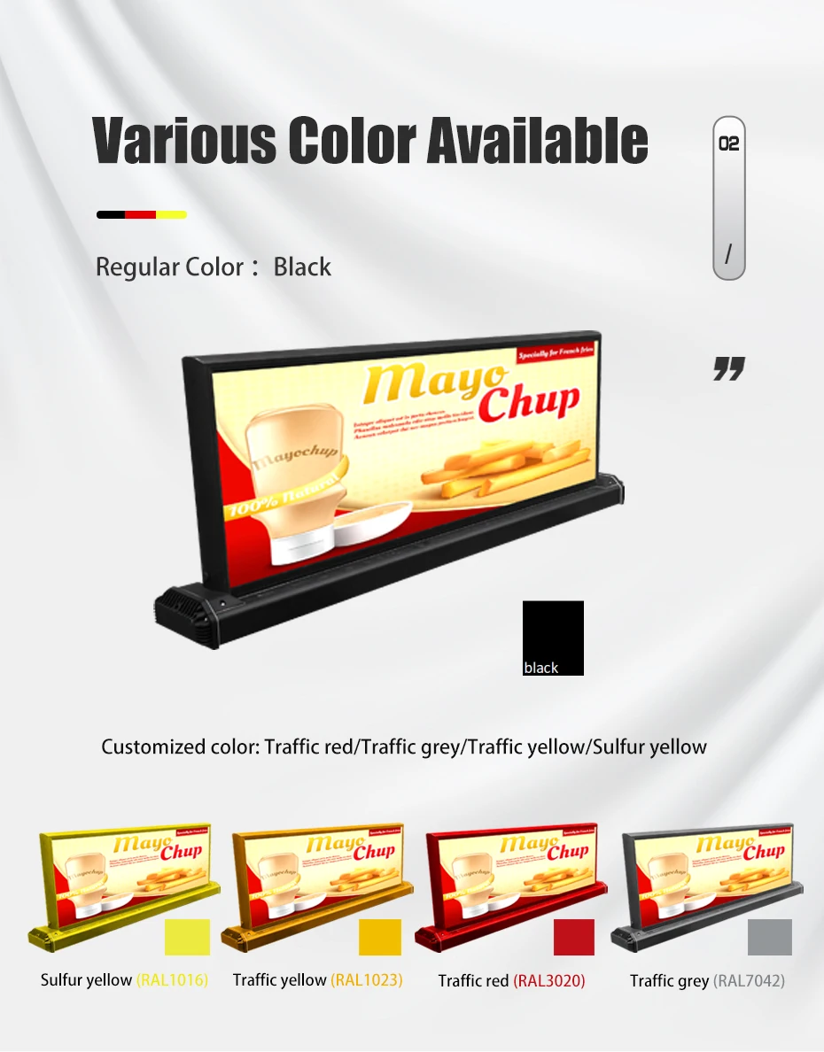 4g advertising taxi lcd screen,taxi car top moving led display,digital taxi rooftop advertising board