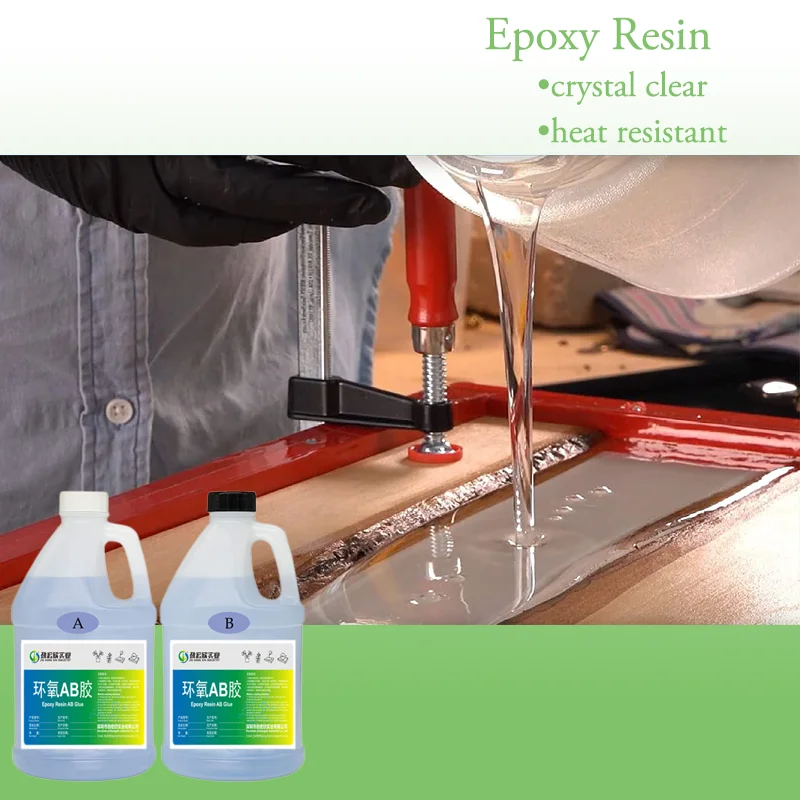 Liquid Transparent Clear Crystal Non Toxic Countertop Price of Epoxy Resin Crystal Clear for River Table