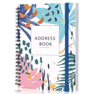 Custom Colorful Spiral Bound Address Organizer Telephone Planner Journal Paper Password Notebook for Office Home for Ecommerce