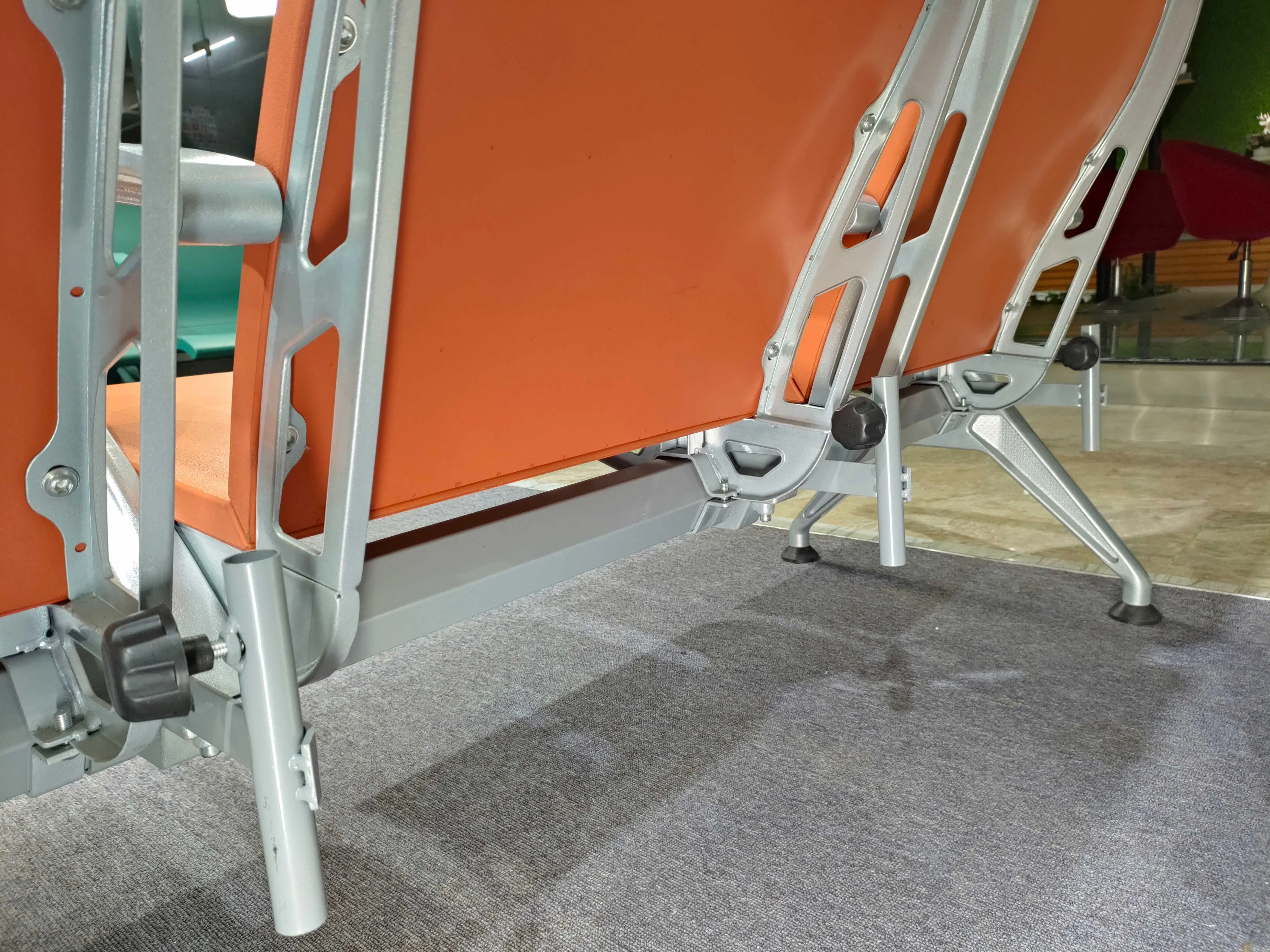 Modern Waiting Room Chairs PU Leather Armrest Multifunction Dining Gym Lobby Conference Reception Guest Seating Clinics Airports 4