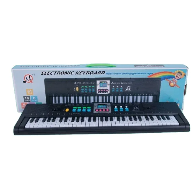Clavier Piano 61 Touches Électrique Avec Microphone - Multifonctionnel MQ6186 Pour Débutants Et Enfants