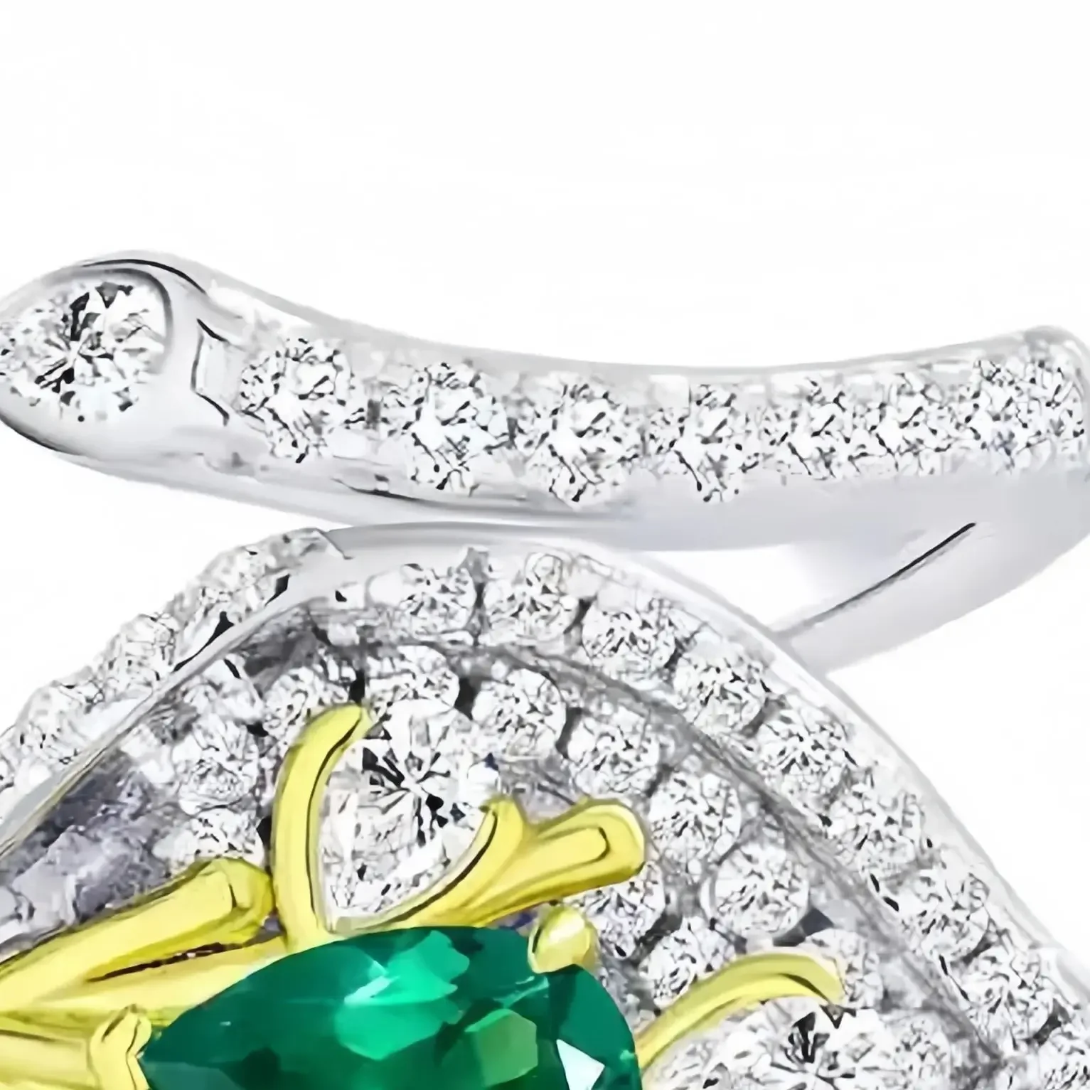 MUSHAN Jewelry Factory MGI Lab Grown Gemstones Emerald Ring Open Adjustable Engagement Bands 925 Sterling Silver Rings Jewelry