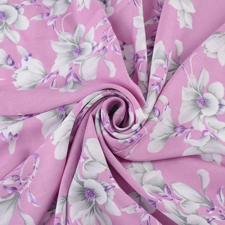 Новейший дизайн персонализированная простая оптовая продажа дешевые красивые цветы вискоза тропический принт ткань