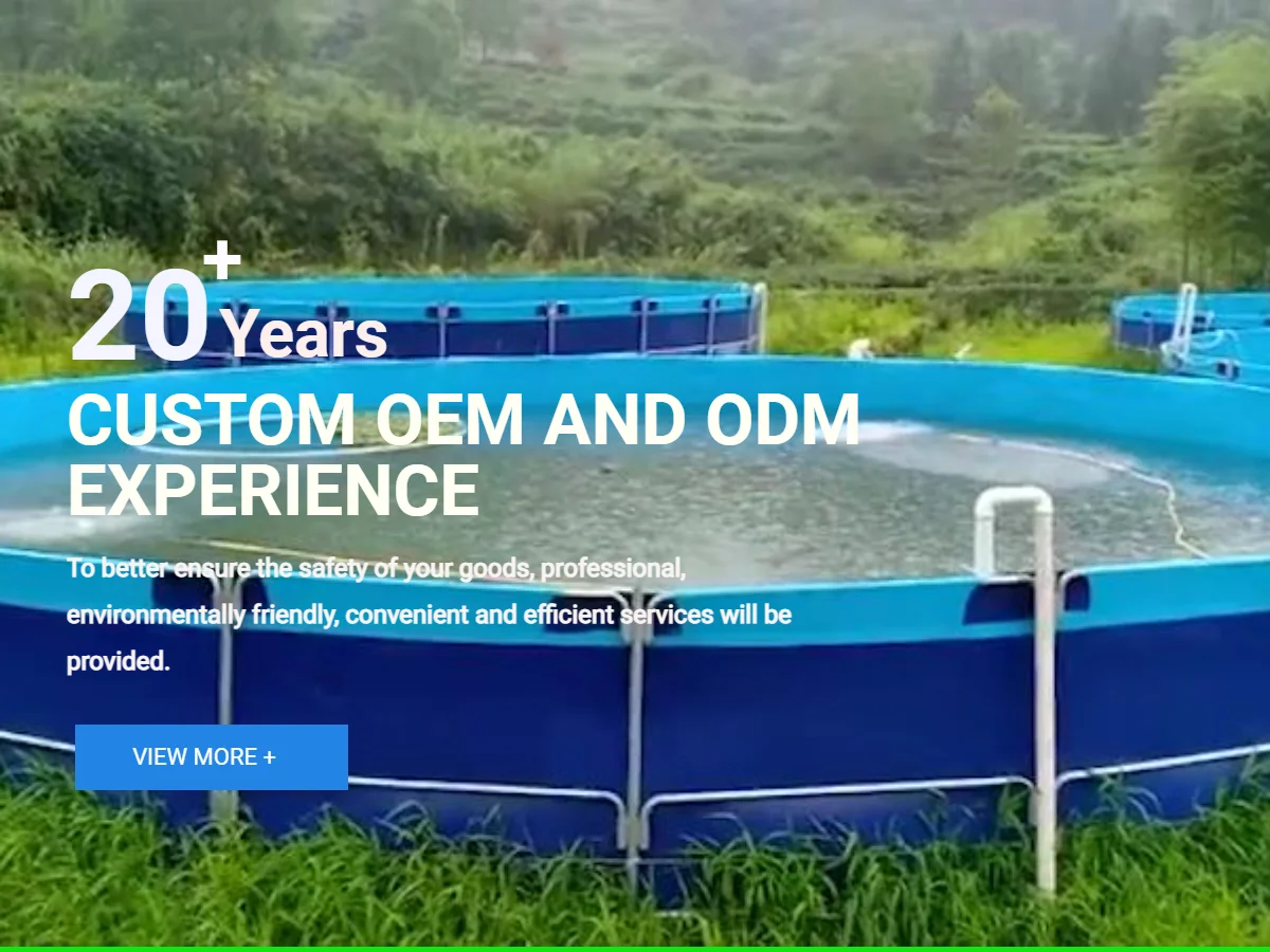 Flexible Pvc Tarpaulin Fish Aquaculture Tank Collapsible Fish Breeding