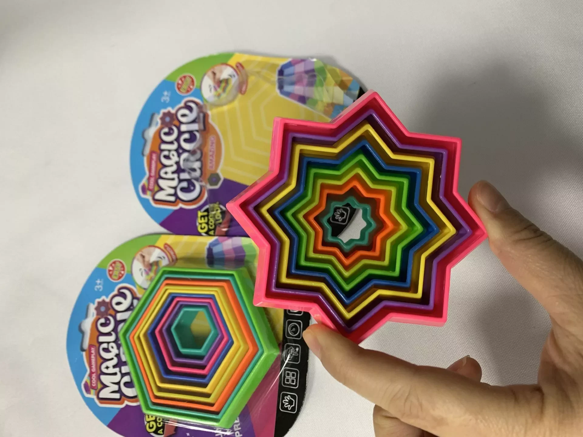 Развивающая 3D многоцветная игрушка-антистресс, помогающая спокойно и сосредоточиться, детский сенсорный волшебный круг, антистресс для детей